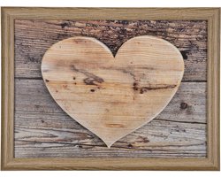 Mars & More Schootkussen – Laptray – Dienblad met kussen - Laptoptafel - Schoottafel - houten hart 43x33cm