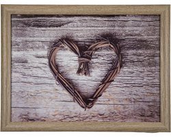 Mars & More Schootkussen – Laptray – Dienblad met kussen - Laptoptafel - Schoottafel -twijgen hart - 43 x 33