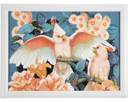 Mars & More Schootkussen Laptray - fleury kaketoe print - 43 x 33 cm - Dienblad voor op schoot