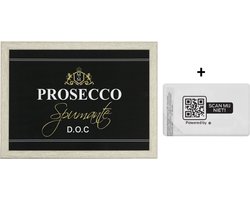 Mars & More Schootkussen laptray wijn Prosecco zwart 43x33cm met pepermuntdoosje