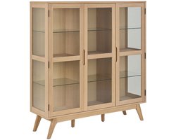 Marte vitrinekast 3 deuren wit.