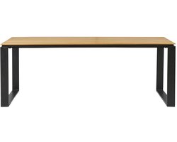 Martinus tuintafel 100x210cm zwart,teak decor.