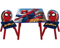 Marvel Set Spiderman Kinderspeeltafel Met Stoeltjes Rood