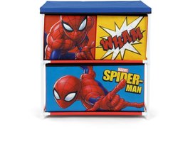 Marvel Spiderman Opbergplank Met 3 Lades Rood