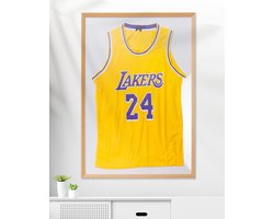 Marvish - Wissellijst - Box frame - Inlijsten Voetbal Shirt - Diepe Lijst - Fotolijst - Hout - 60x80 cm - Shirt in Lijst