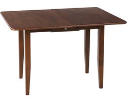 MASELA - Uitschuifbare eettafel - Donkerbruin - Rubberhout