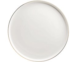 Mäser SITA Serviesset 12-delig met Gouden Rand - Compleet Dinerset voor 4 Personen - Porselein Servies met Dinerborden, Dessertborden en Kommen - Luxe Tafelservies