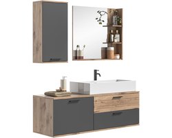 Mason badkamer 140cm eik decor,grijs.