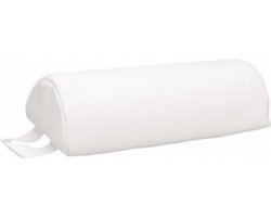 Massage rol halfrond kort 33X15X9CM Sinelco - Gebroken wit - Zacht kunstleer - Knie- en nekrol - Halfrond kort