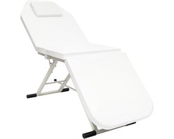 Massagebed SPA salon bed, mobiele massagestoel, 3 zones, wit, in hoogte verstelbaar massagebed voor spa-salon, tatoeages, schoonheidsbehandelingen