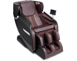Massagestoel – Massagefauteuil – Relaxstoel – Massagestoel Elektrisch – Shiatsu Stoel – Full Body Massage – Zero Gravity 3 Standen – Semi-PU Leder Bruin