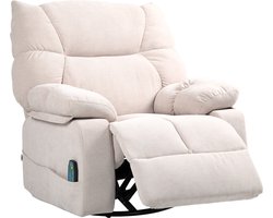 Massagestoel - Relaxfauteuil - Zetel - 1 persoons - Met armleuning - Zeer comfortabel - Elektrisch - Beige