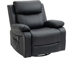 Massagestoel - Relaxfauteuil - Zetel - 1 persoons - Met armleuning - Zeer comfortabel - Elektrisch - Zwart