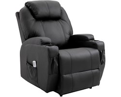 Massagestoel - Relaxfauteuil - Zetel - 1 persoons - Met armleuning - Zeer comfortabel - Elektrisch - Zwart