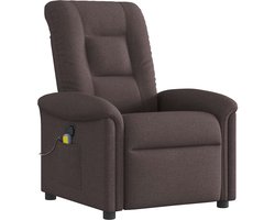 Massagestoel - Relaxfauteuil - Zetel - Stof - 1 persoons - Met armleuning - Zeer comfortabel - Elektrisch - Donkerbruin