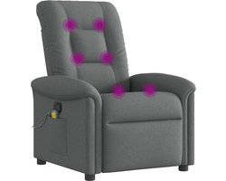 Massagestoel - Relaxfauteuil - Zetel - Stof - 1 persoons - Met armleuning - Zeer comfortabel - Elektrisch - Donkergrijs