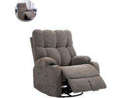 Massagestoel - Relaxfauteuil - Zetel - Stof - 1 persoons - Met armleuning - Zeer comfortabel - Elektrisch - Lichtbruin