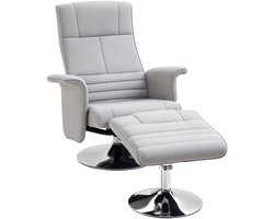 Massagestoel - Relaxfauteuil - Zetel - Stof - 1 persoons - Met armleuning - Zeer comfortabel - Elektrisch - Lichtgrijs
