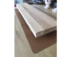 massief eiken tafelplank RECHTE KANT - vensterbank plank - vensterbank decoratie - bankje - L x B x H = 80 x 20 x 8 cm -