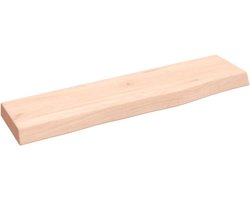 Massief Eikenhouten Wandplank 40x10cm Onbehandeld - Rustieke Plank voor Opslag