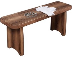 Massief Houten Bank - Halbank Rustieke Bank - Ruimte Besparen - Smal Ontwerp - 60 x 15 cm - Natuurlijke Houtkleur