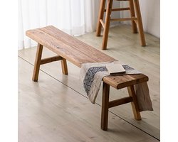 Massief Houten Bank voor Hal, Eetkamer of Slaapkamer - Smalle Zitbank 100cm