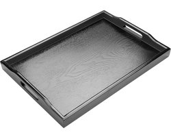 Massief houten dienblad - veelzijdig en hittebestendig - zwart