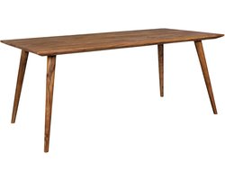 Massief Houten Eetkamertafel Rustiek 180x80 cm - Landhuis Design Tafel voor 6-8 Personen