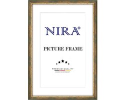 Massief Houten Fotolijst 40x60 cm - Groen Goud - Inclusief Ontspiegeld Glas
