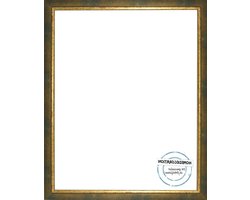 Massief Houten Fotolijst - Houten Lijst Vintage - Wanddecoratie Ophangen - Gepatineerde Katoenen Look - 102 x 152 cm
