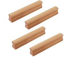 Massief houten kastgrepen - 4 stuks - voor meubels en keukens - duurzaam