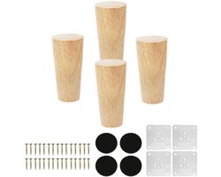 Massief houten meubelpoten - veelzijdig en duurzaam - set van 4