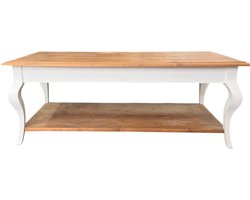 Massief houten salontafel wit