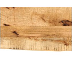 Massief Houten Tafelblad 50x20x3.8cm Rustieke Boomstamlook Vervangend Paneel