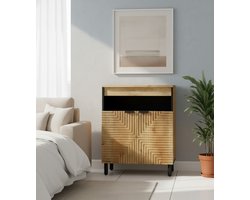 Massief Mangohouten Dressoir 60x33x75 cm – Bruin Sideboard met Stijlvol Design en Veelzijdige Opbergmogelijkheden – Voor Woonkamer, Keuken, Slaapkamer en Hal