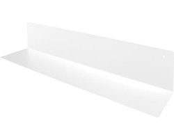 Massief stalen gevouwen plank mat wit 80x15x15cm - Set van 4 stuks