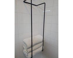 Massief Zwart Metalen Handdoekrek – Luxe en Duurzaamheid voor Hotels, Praktijkruimtes, Badkamers, Sauna's & Spa's!"