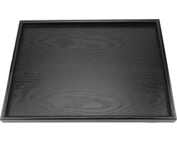 Massieve houten dienblad - rechthoekig servies - theeblad met randen - voedselserveergereedschap - tafeldecoratieaccessoires - 40 x 30 cm dienblad vierkant 70x70