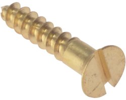 Massieve messing koopschroeven platte kop - Pack van 200