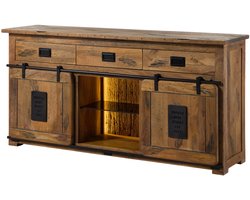 MASSIVMOEBEL24.DE dressoir RAILWAY LUX #102 natuur 180 x 90 x 45 cm