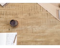 MASSIVMOEBEL24.DE eettafel FREEFORM beige 180 x 77 x 90 cm