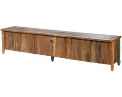 Massivmoebel24.de FABLE tv-meubel #36 260x50x55 oud hout meerkleurig gelakt