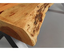 MASSIVMOEBEL24.DE IRON LABEL #188 eettafel blank gelakt acacia 240x110x76 cm (BxTxH)