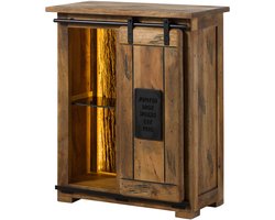MASSIVMOEBEL24.DE mango / sloophout commode / ladekast blank massief hout 75x36x90 cm gelakt volledig massief gemonteerd RAILWAY LUX #140