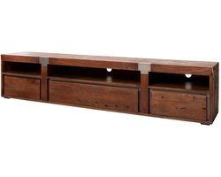 MASSIVMOEBEL24.DE TV-meubel AMSTERDAM #27 bruin massief hout 250 x 55 x 48 cm