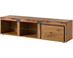 MASSIVMOEBEL24.DE TV-meubel NEW AMSTERDAM #15 blank massief hout 200 x 50 x 48 cm