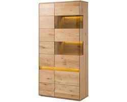 MASSIVMOEBEL24.DE vitrine CARDIFF #110 natuur 103 x 207 x 44 cm