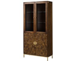 MASSIVMOEBEL24.DE vitrine DIAMOND #215 bruin 99 x 200 x 40 cm