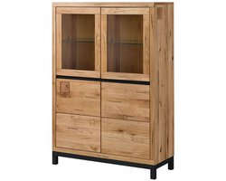 MASSIVMOEBEL24.DE vitrine VILLANDERS #102 blank 103 x 148 x 40 cm