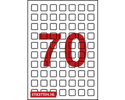 Master Etiketten - Etiketten op A4 Vel - 20 x 20 mm - 70 stickers per vel - 100 vel